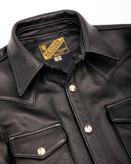 Y'2 Leather Steer Oil Western Shirt - Black (SS-13) - Standard & Strange