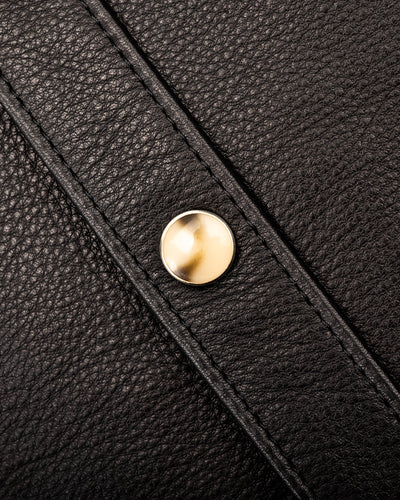 Y'2 Leather Steer Oil Western Shirt - Black (SS-13) - Standard & Strange