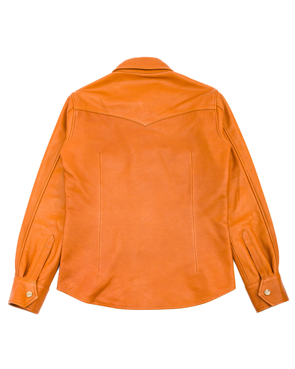 Y'2 Leather Steer Oil Western Shirt - Camel (SS-13
