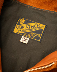 Y'2 Leather Steer Suede Single Riders Jacket (TR-64) - Camel - Standard & Strange