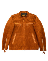 Y'2 Leather Steer Suede Single Riders Jacket (TR-64) - Camel - Standard & Strange