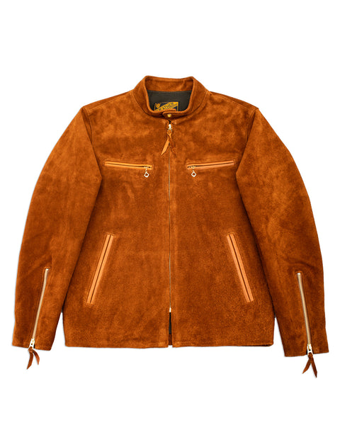 Y'2 Leather Steer Suede Single Riders Jacket (TR-64) - Camel - Standard & Strange