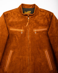 Y'2 Leather Steer Suede Single Riders Jacket (TR-64) - Camel - Standard & Strange