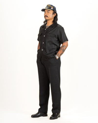 Attractions Flap Pocket Rayon S/S Shirt - Black - Standard & Strange