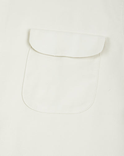 Flap Pocket Rayon S/S Shirt - Natural