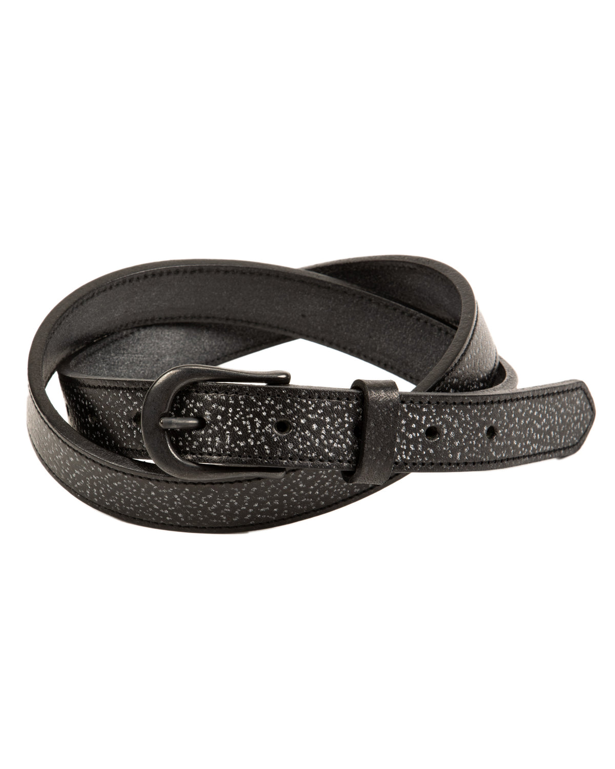 Gal Emboss Trousers Belt - Black