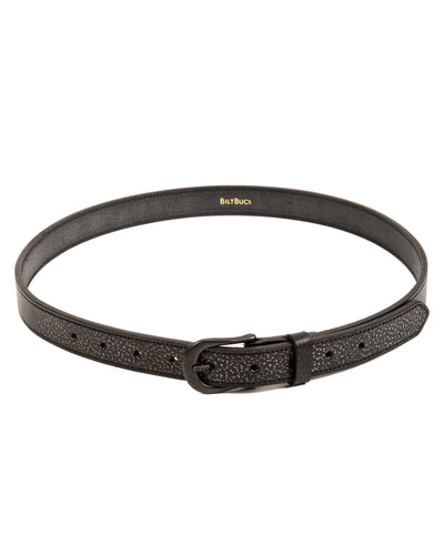 Gal Emboss Trousers Belt - Black