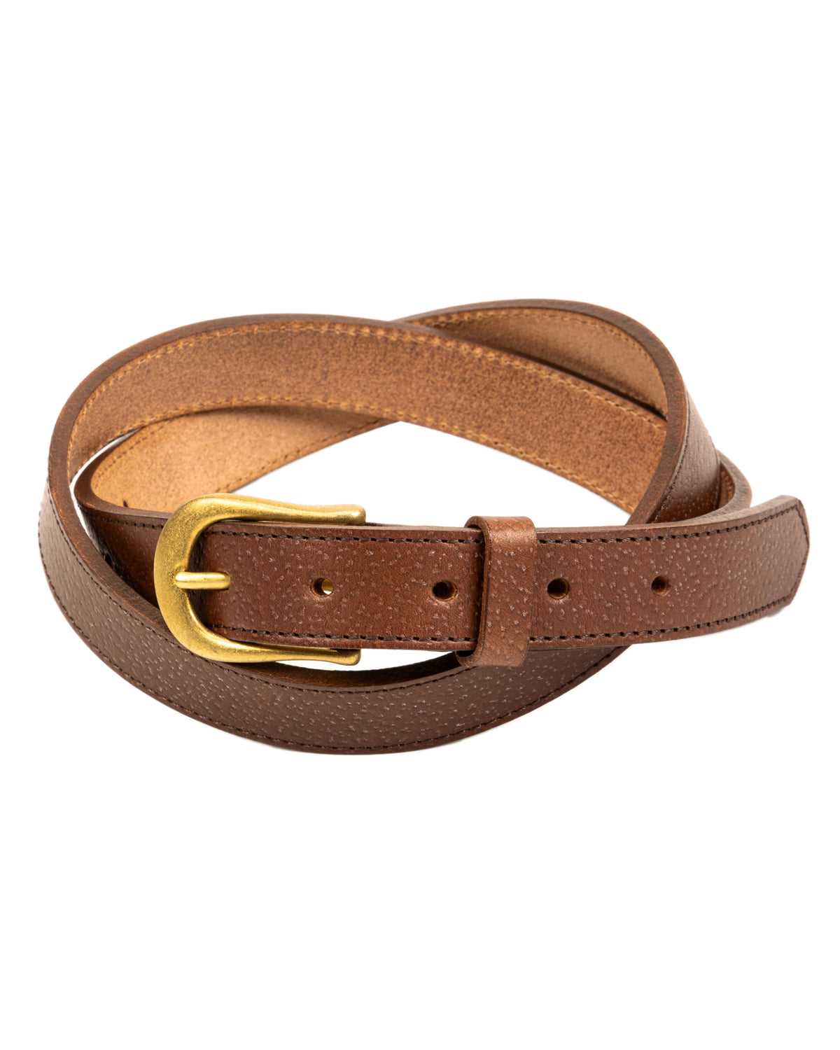 Gal Emboss Trousers Belt - Brown