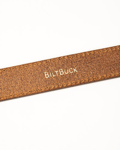 Gal Emboss Trousers Belt - Brown