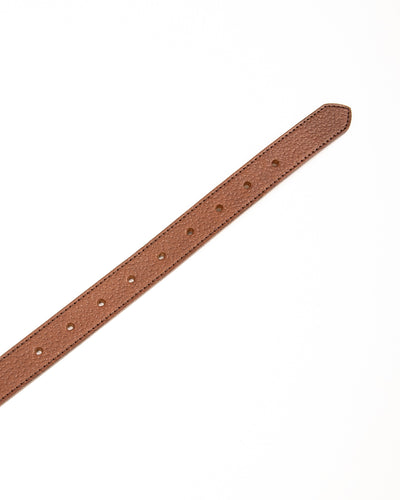Gal Emboss Trousers Belt - Brown