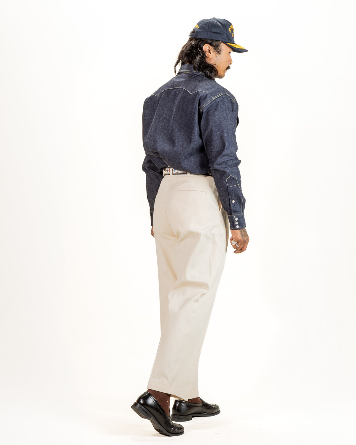 Attractions Heritage Denim Trousers - White USN Herringbone - Standard & Strange