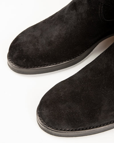 Suede Engineer Boot - Black