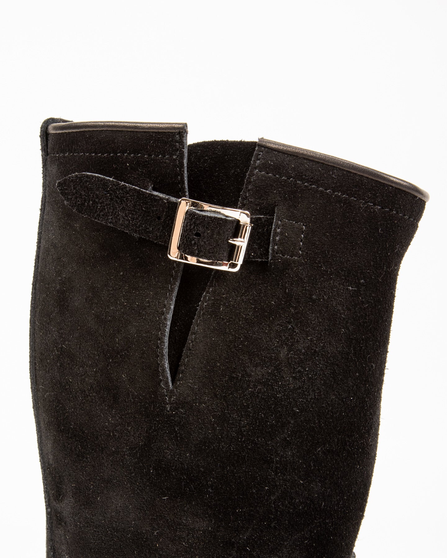 Suede Engineer Boot - Black