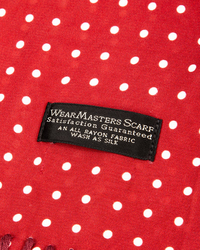 Wearmasters Rayon Scarf - Wine Dot