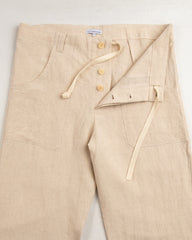 Blluemade Czech Drawstring Pant - Natural Belgian Linen - Standard & Strange