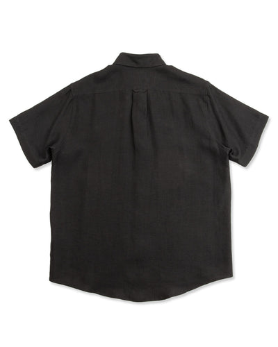 Blluemade Short Sleeve Shirt - Lightweight Black Belgian Linen - Standard & Strange