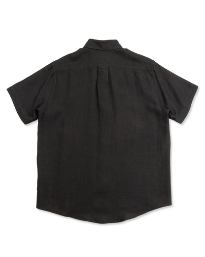 Blluemade Short Sleeve Shirt - Lightweight Black Belgian Linen - Standard & Strange