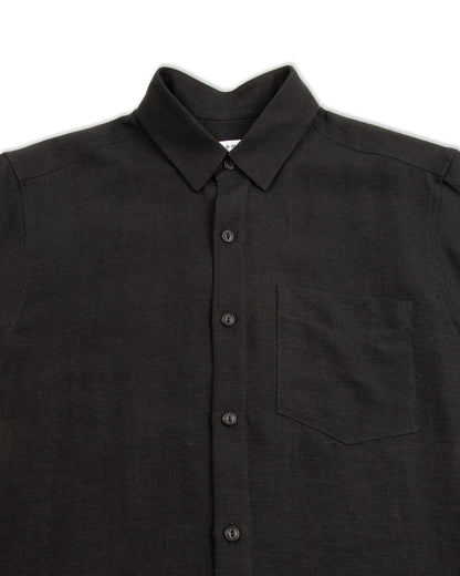 Blluemade Short Sleeve Shirt - Lightweight Black Belgian Linen - Standard & Strange