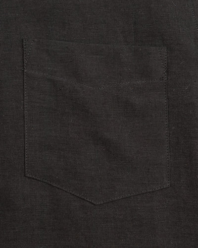 Blluemade Short Sleeve Shirt - Lightweight Black Belgian Linen - Standard & Strange