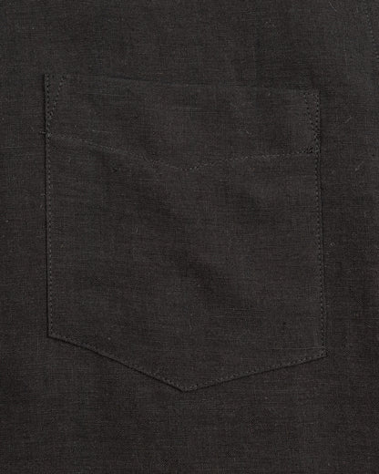 Blluemade Short Sleeve Shirt - Lightweight Black Belgian Linen - Standard & Strange