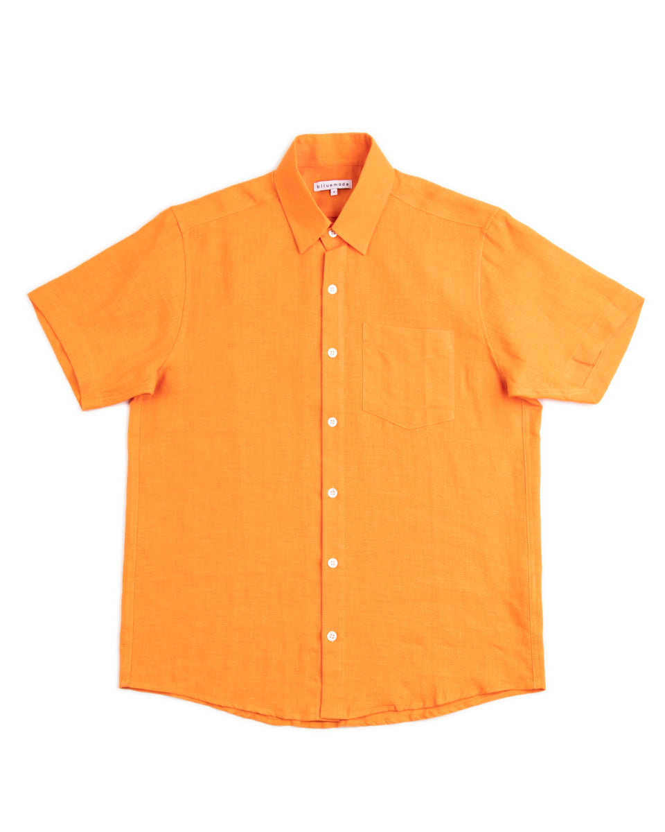 Blluemade Short Sleeve Shirt - Mango Belgian Linen - Standard & Strange