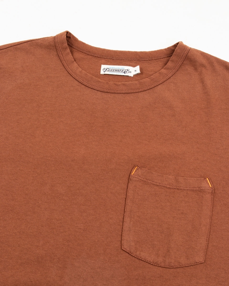 Freenote 9oz Pocket Tee Chocolate Standard & Strange