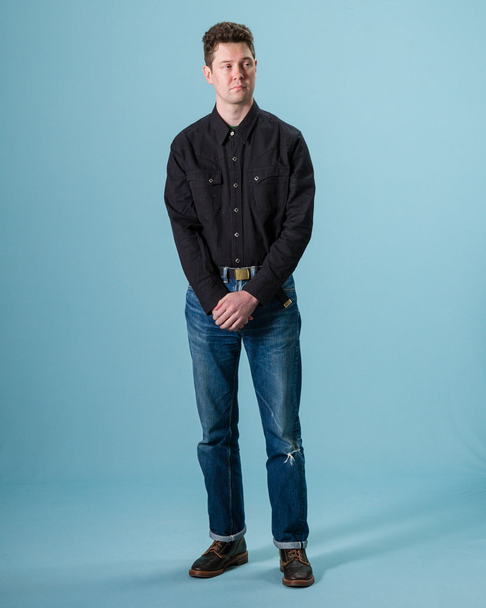 Freenote Calico Western Shirt - 9oz Black Ripstop - Standard & Strange