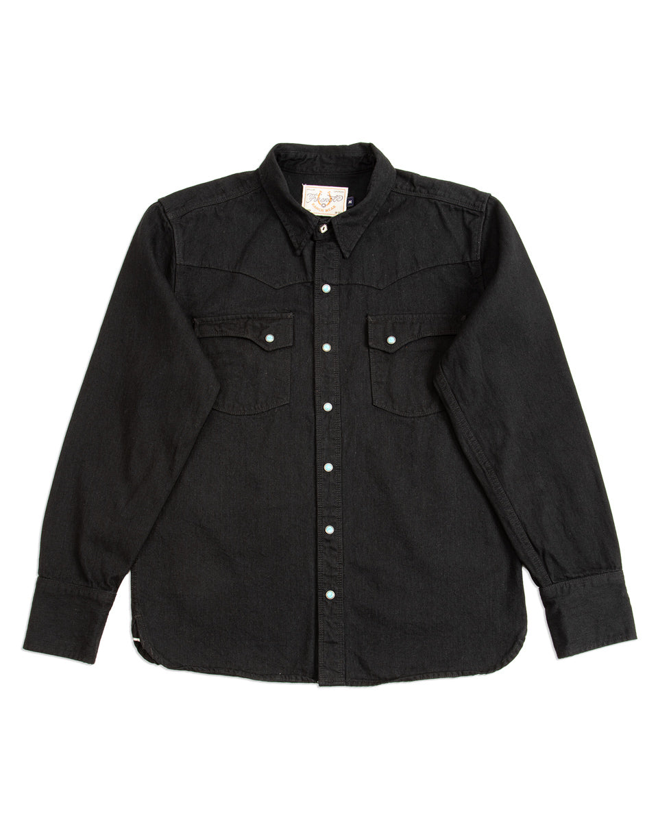 Freenote Calico Western Shirt - Black Denim / Turquoise - Standard & Strange