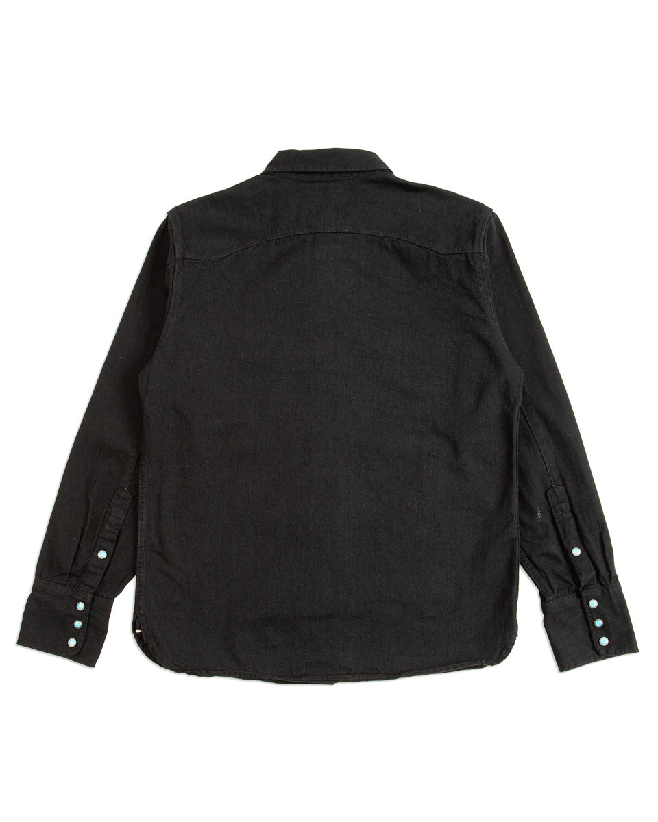 Freenote Calico Western Shirt - Black Denim / Turquoise - Standard & Strange