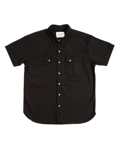 Freenote Calico Western Shirt S/S - Black Oxford / Turquoise - Standard & Strange