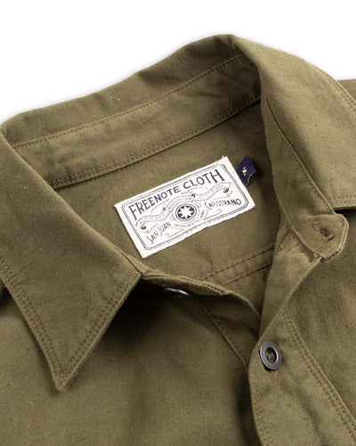 Freenote Deck Popover SS Shirt - Army Green - Standard & Strange