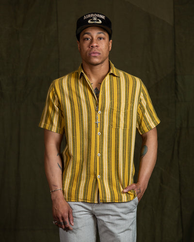 Freenote Hawaiian Shirt - Gold Stripe - Standard & Strange