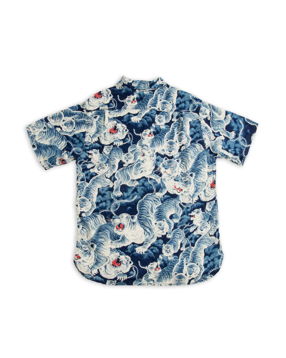 Detroit Tigers Logo And Green Leaf Pattern All Over Print Hawaiian Shirt  For Fans - Freedomdesign