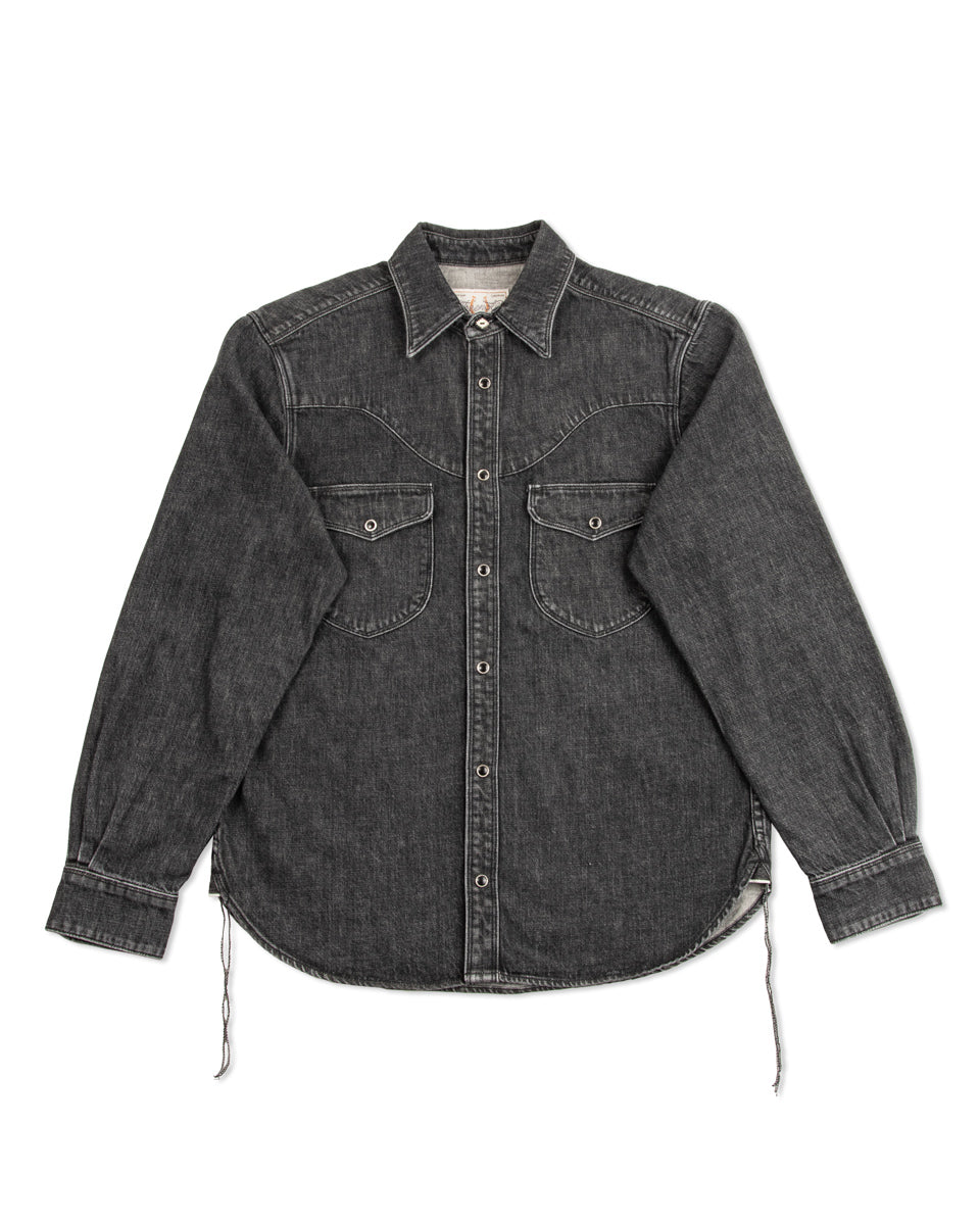 Packard Western Shirt - Black Stone Washed