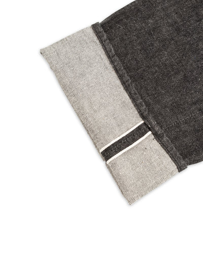 Fullcount 0107BK - Womens' Wide Straight "Monroe" - Black Denim - Standard & Strange