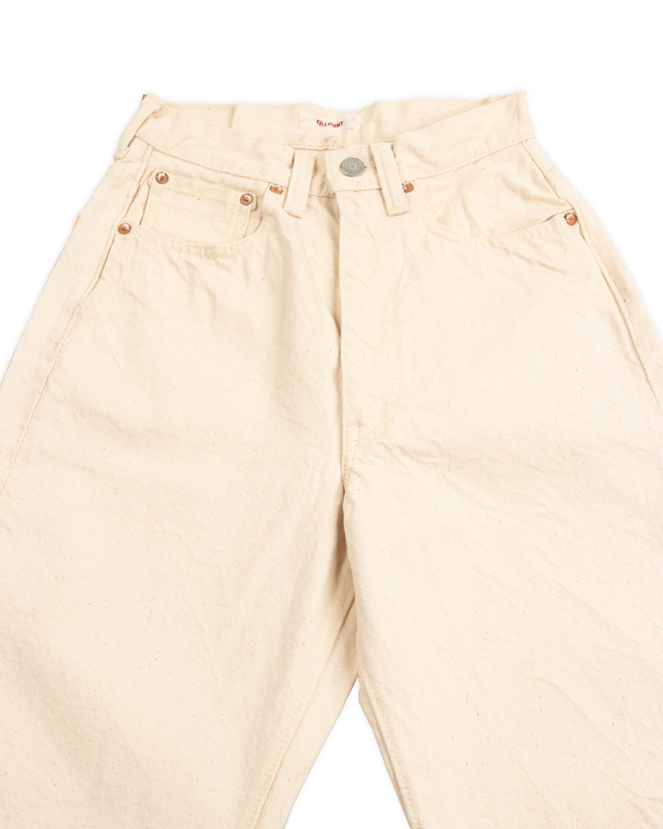 Fullcount 0107EC - Womens' Wide Straight "Monroe" - Ecru Denim - Standard & Strange