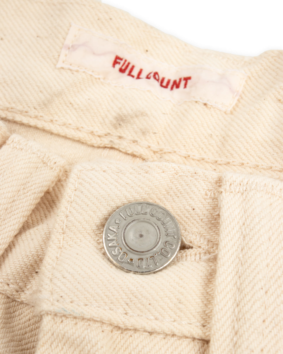 Fullcount 0107EC - Womens' Wide Straight "Monroe" - Ecru Denim - Standard & Strange