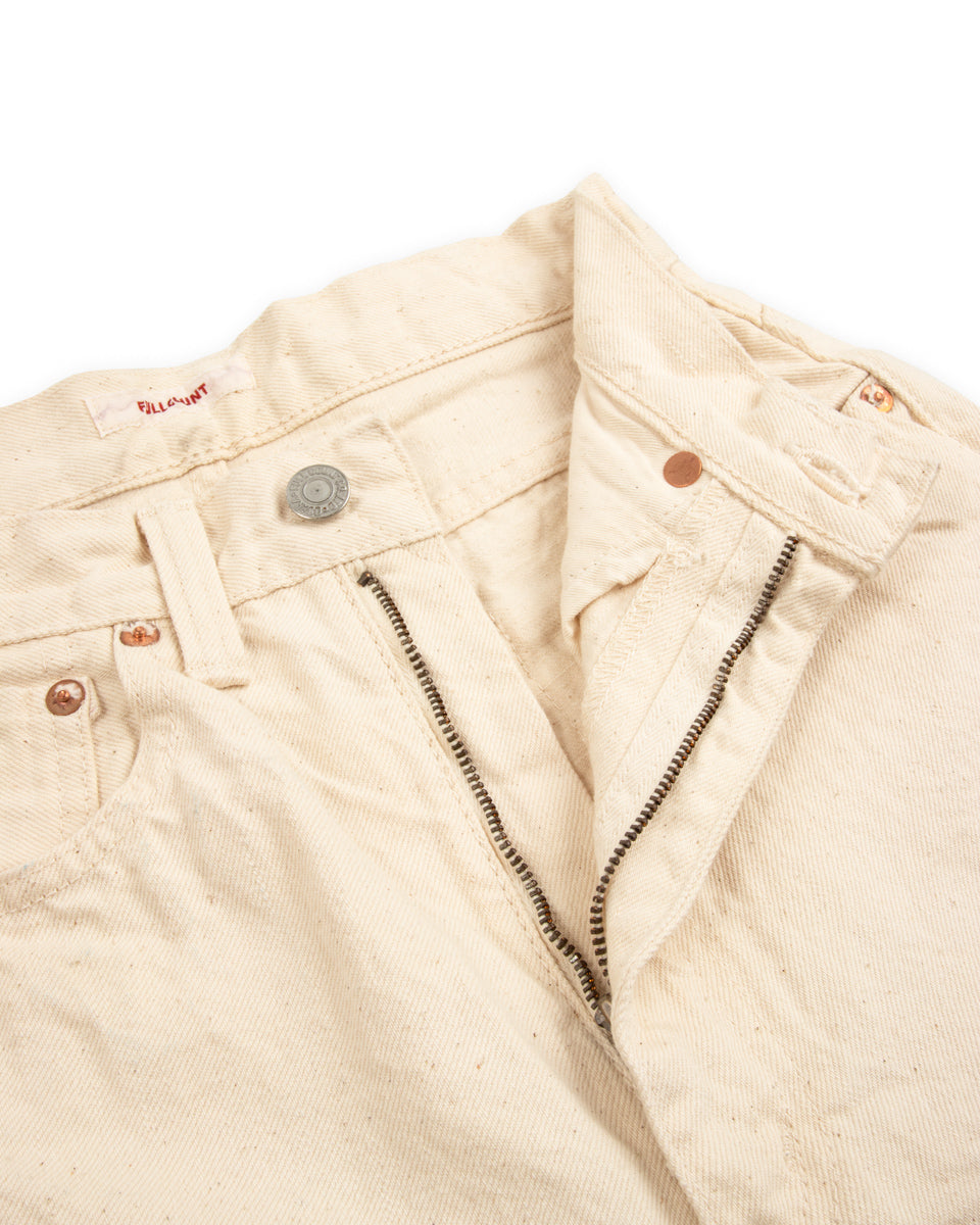 Fullcount 0107EC - Womens' Wide Straight "Monroe" - Ecru Denim - Standard & Strange