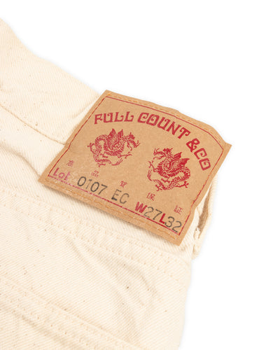 Fullcount 0107EC - Womens' Wide Straight "Monroe" - Ecru Denim - Standard & Strange