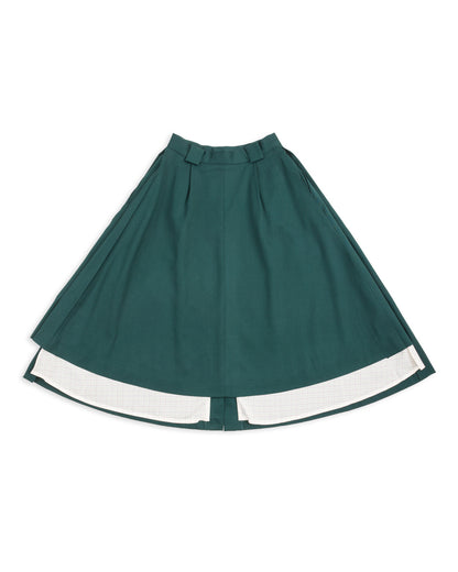 Gorsch Bauerin Tuck Flared Skirt - Deep Green - Standard & Strange