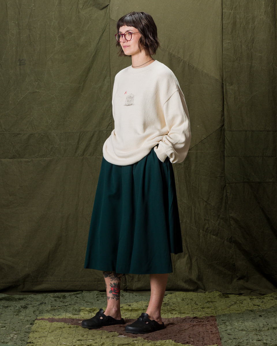 Gorsch Bauerin Tuck Flared Skirt - Deep Green - Standard & Strange