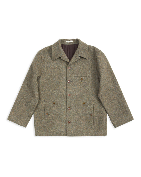 Mottled Melton Jacket - Olive