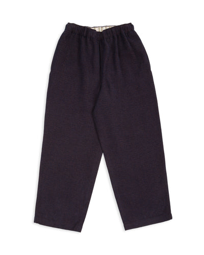 Gorsch One Size Velvet Yarn Easy Trousers - Navy Wool Rayon - Standard & Strange