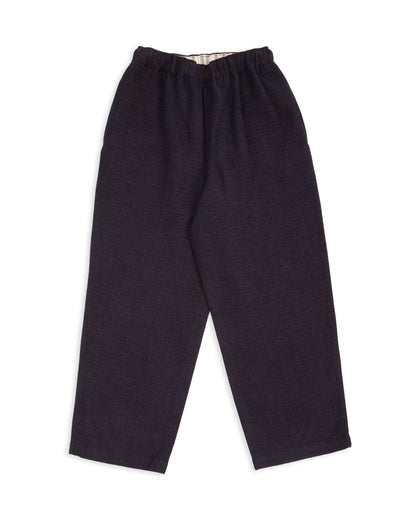 Gorsch One Size Velvet Yarn Easy Trousers - Navy Wool Rayon - Standard & Strange