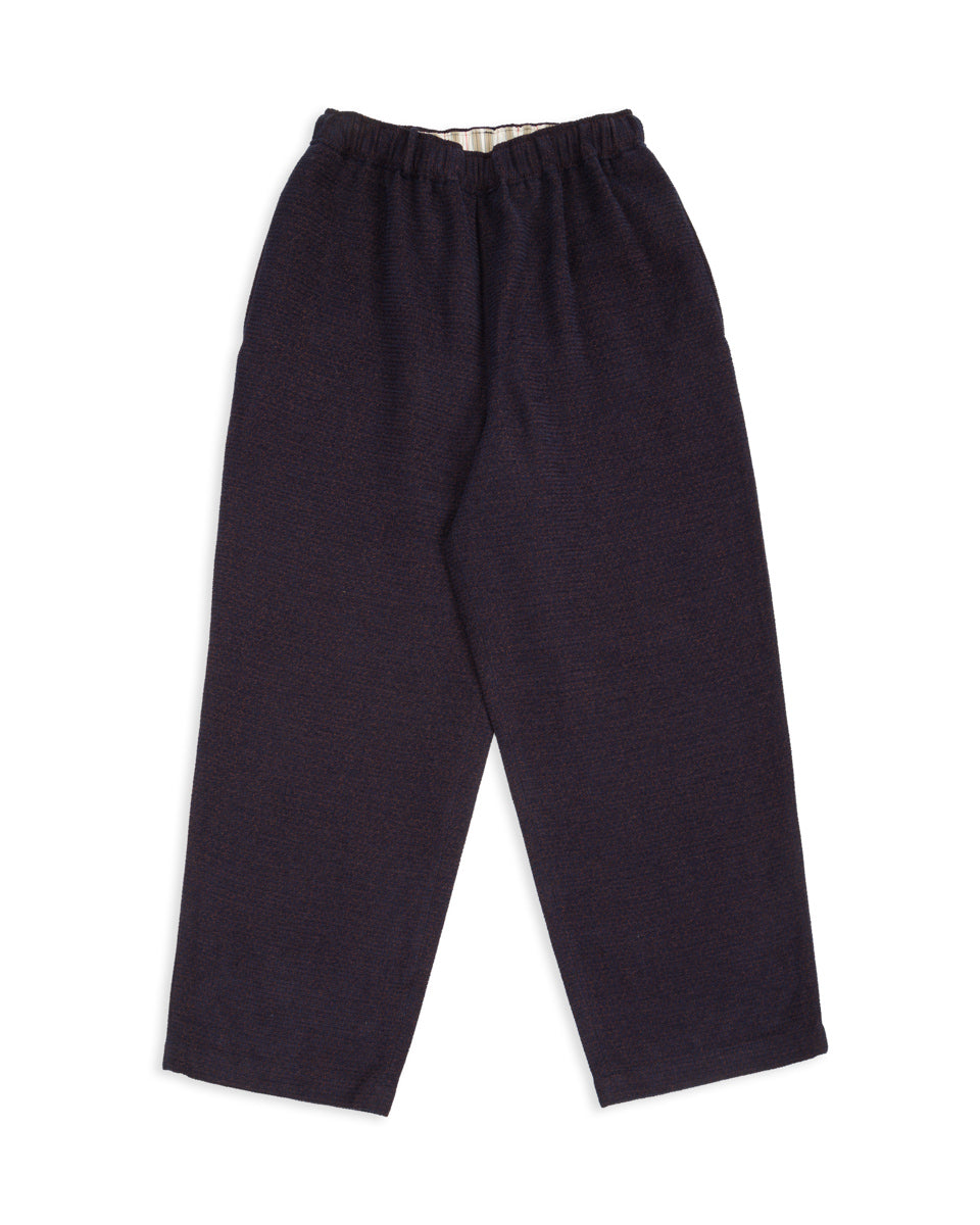 Gorsch One Size Velvet Yarn Easy Trousers - Navy Wool Rayon - Standard & Strange