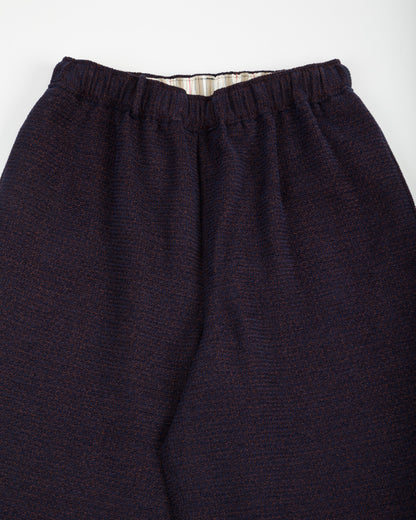 Gorsch One Size Velvet Yarn Easy Trousers - Navy Wool Rayon - Standard & Strange