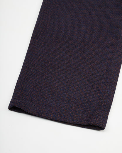 Gorsch One Size Velvet Yarn Easy Trousers - Navy Wool Rayon - Standard & Strange