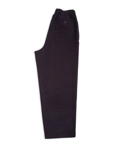 Gorsch One Size Velvet Yarn Easy Trousers - Navy Wool Rayon - Standard & Strange