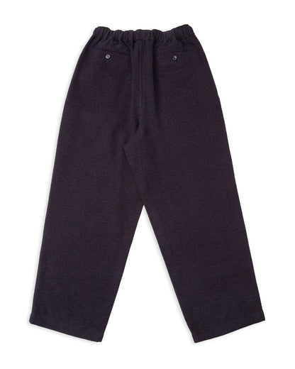 Gorsch One Size Velvet Yarn Easy Trousers - Navy Wool Rayon - Standard & Strange