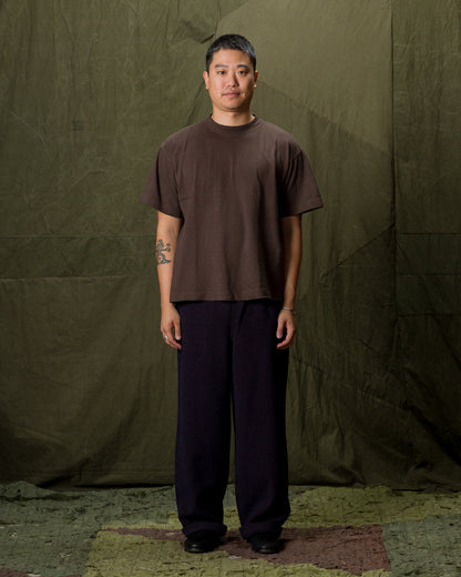 Gorsch One Size Velvet Yarn Easy Trousers - Navy Wool Rayon - Standard & Strange